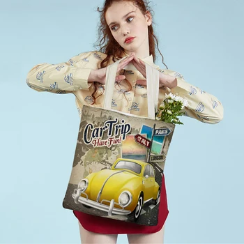 Марка, кола, Плаж, Париж, Кула, Роза, дамски чанти-тоут, Модерен скандинавски лондонската художествена ежедневни дамски чанта за пазаруване