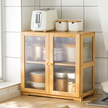 Маса Кухненски бюфети за съхранение на Стъклени рафтове, витрини за Модерен шкаф-Бюфет Скандинавски ъглов кухненски мебели Credenza