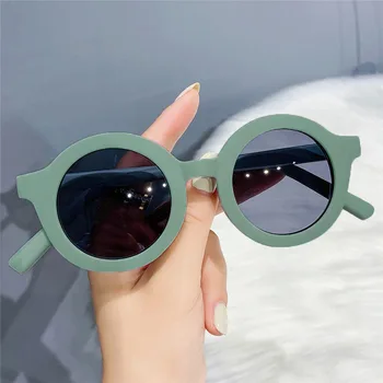 Модерни Детски слънчеви очила с кръгла рамка, ультралегкие слънчеви очила в ретро стил UV400, реколта модни детски летни очила