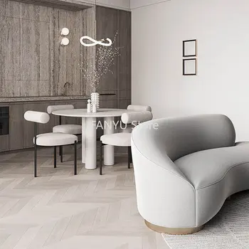 Модерни и луксозни творчески трапезни столове от бита на скандинавския дизайн Трапезария столове Релаксираща Мебели за хола Sillas Comedor WZ50DC