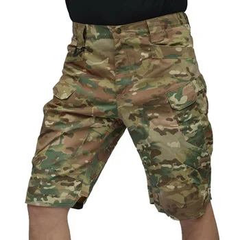 Мъжки градски военни тактически панталони, улични водоустойчив износоустойчиви шорти-карго, бързо съхнещи туристически панталони за еърсофт оръжия с множество джобове