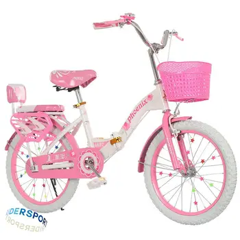 Нов детски велосипед Phoenix Warm Sweet Heart Сгъваема принцеса Розова надуваема неблагодарна 16-18-20-22 