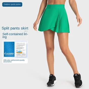 Нова бързосъхнеща спортна брючная пола с плисета, което намалява възраст, спортни къси панталони с антирефлексно покритие на лигавицата, на женската тенис Юбка2023