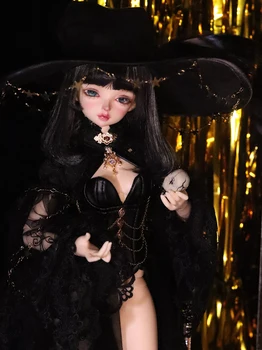 Нова кукла bjd sd1/4 Girl Maiden Court Style Dark System toy РИН Връзка от смола, Подвижна точка грим Магьосник