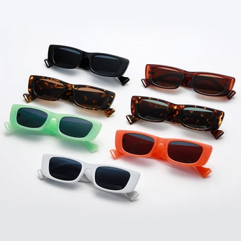 Нови Модни Vintage Слънчеви Очила Дамски Маркови дизайнерски ретро Слънчеви Очила с Правоъгълни Слънчеви Очила Oculos Люнета De Soleil Femm