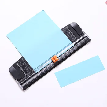Нож за хартия върху пластмасова основа, формат А4, Нож за хартия, плъзгащ се нож за хартия за домакинството, нож за хартия на гилотина за рязане на хартия офис аксесоари