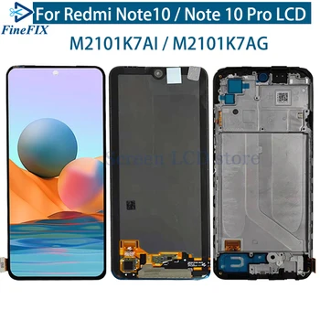 Оригинален за Xiaomi Redmi Note 10 Pro LCD дисплей С сензорен екран, Дигитайзер За Redmi Note10 LCD дисплей M2101K7AI, M2101K7AG LCD дисплей