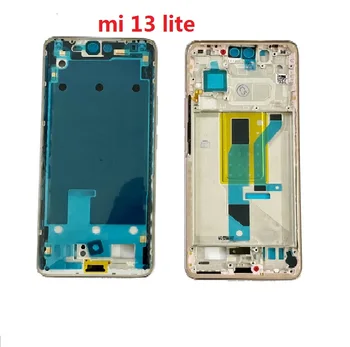 Оригиналът е за Xiaomi 13 Lite, предна панел средна рамки лицева рамка, средно тяло, шаси + странични бутони, резервни части за ремонт на