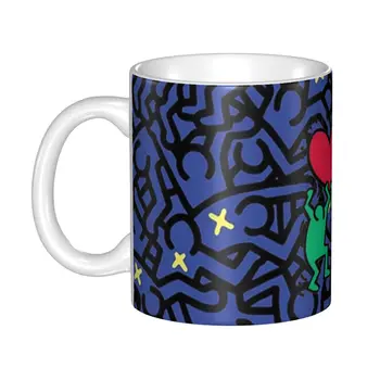 Персонални чаши за Кафе с Графити танцьори Мики Харинга, САМ Keiths Pop Human Art, Керамични Чаши за чай с мляко