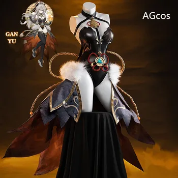 Предварителна продажба на AGCO!!! Genshin Impact Ганью Cosplay костюм и Тъмна нощ Гань Ю Облекло за Хелоуин играта Genshin Impact cosplay костюми