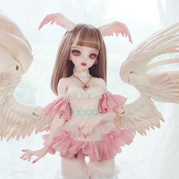 Предварителна продажба на Кукла BJD 1/4 В стил Pegasus Rose Ardour, с Големи Очи, Шарнирные Движещите се ИГРАЧКИ от смола, Тя Розови Крила И Ангелско Личице на Куклата