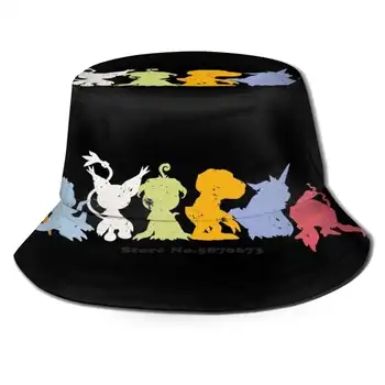 Сгъваема Панама цвят, широка шапка, шапка, цифров чудовище, Еволюция на чудовища Digimon, Приключенски чудовища, ретро линия