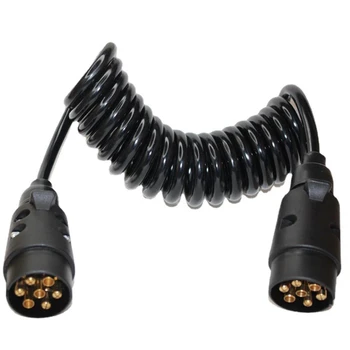Удлинительный кабел за осветление на ремарке с дължина 2 м с 7 контакти, свързване на кабели с розетка F19A