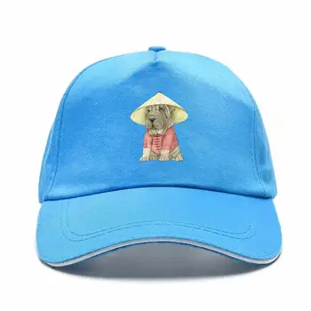 Хубава мъжка бейзболна шапка с принтом куче шар пей от Порцелан с шарките на анимационни животни, Черни шапки, Забавен Подарък за Деня На Благодарността, бейзболна шапка за баща си