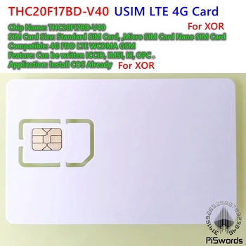Чип THC20F17BD-V40 С Възможност за запис, Програмируеми 4G Е СИМ-карта Nano Micro USIM карта С Размер Micro-Nano FF 3FF 4FF 3 В 1 За XOR